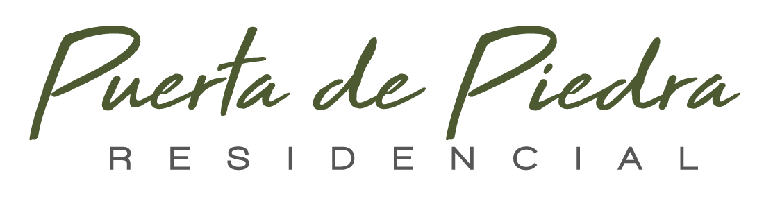 Logo Puerta de Piedra Residencial color verde